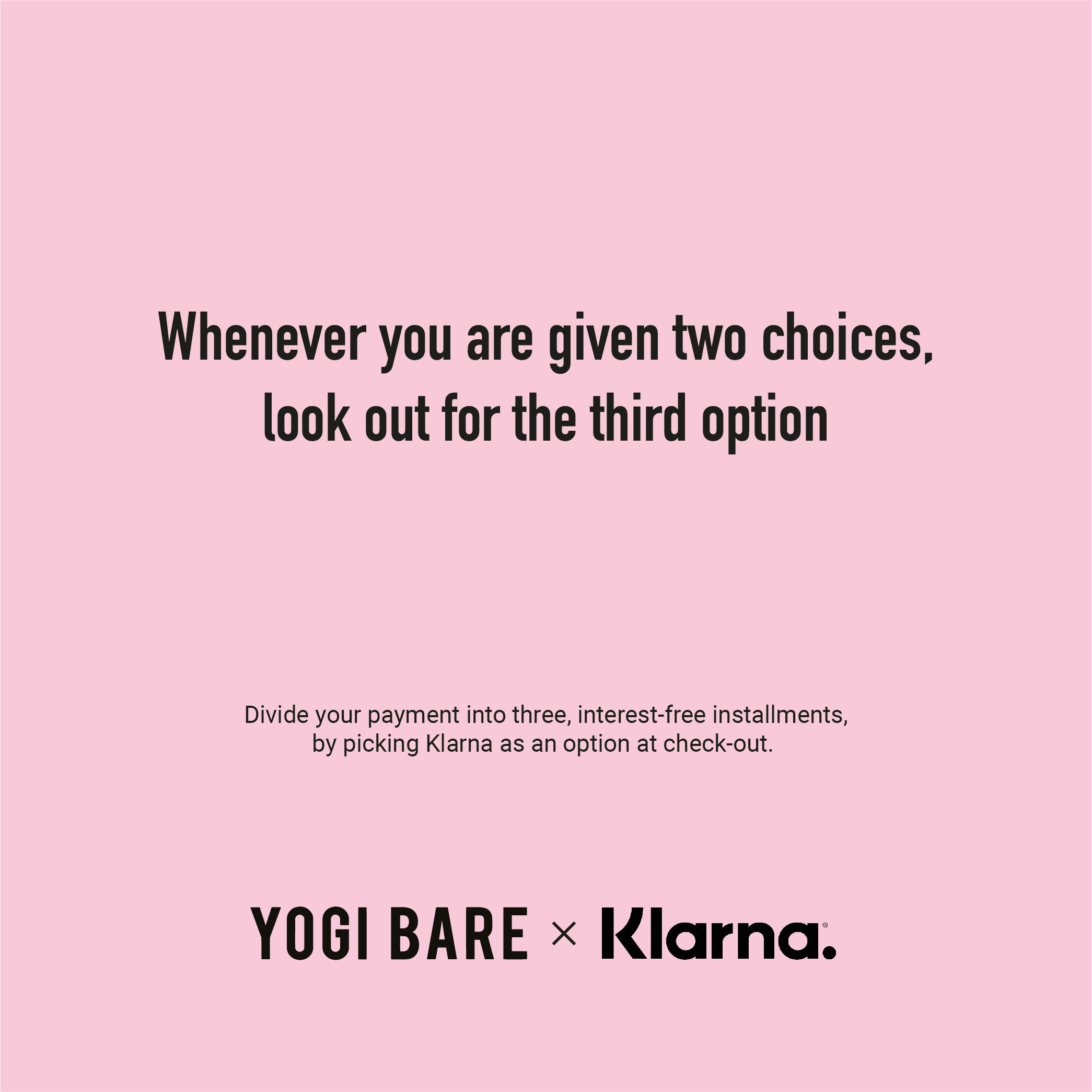 Klarna accessible payment options