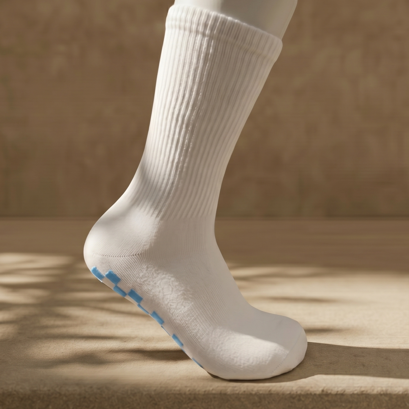 Eco Bamboo Pilates Grip Socks - Baby Blue Star