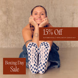 Eco Bamboo Pilates Grip Socks - Navy Star Crew