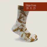 Eco Bamboo Pilates Grip Socks - Warm Sand Tie Dye