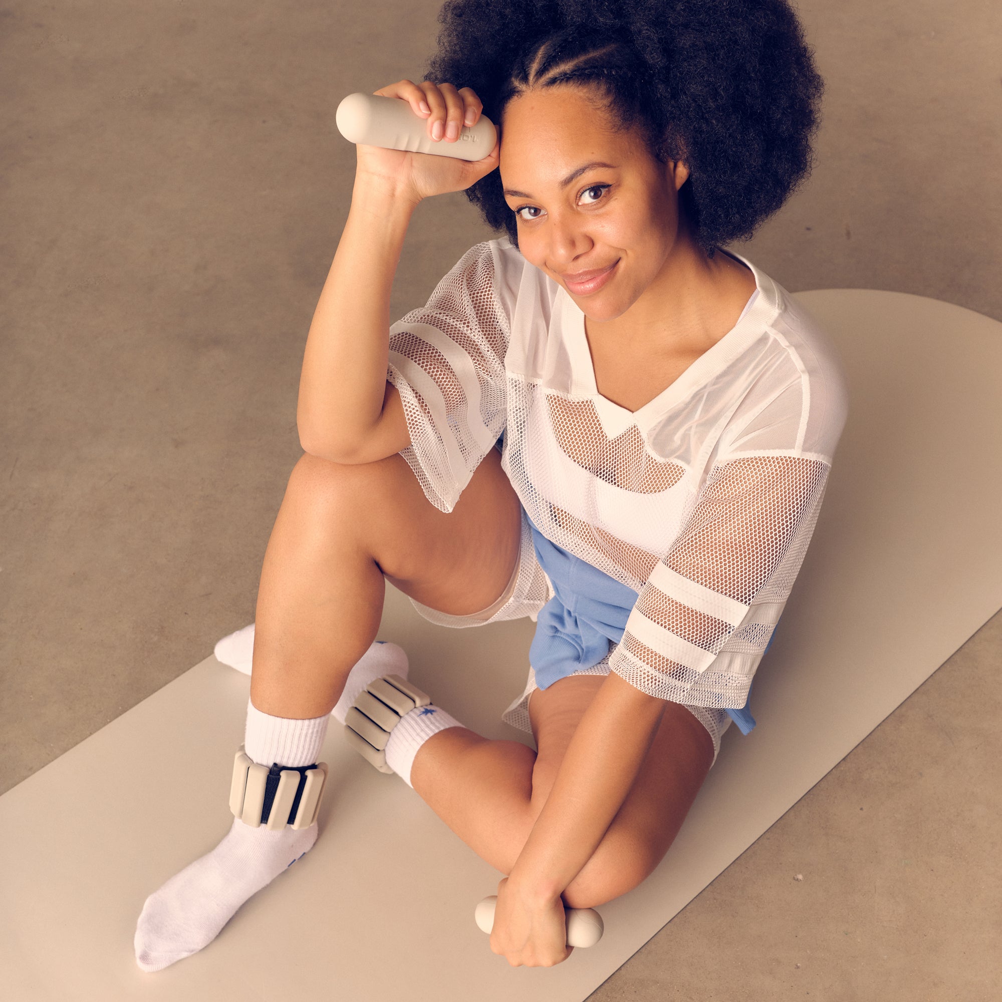 Performance Pilates Arch Mat FSC® Certified Natural Rubber - Milk