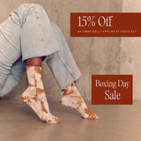 Eco Bamboo Pilates Grip Socks - Warm Sand Tie Dye